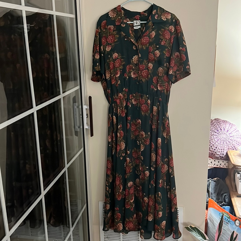 VINTAGE Floral DW3 Dress Autumn Spring